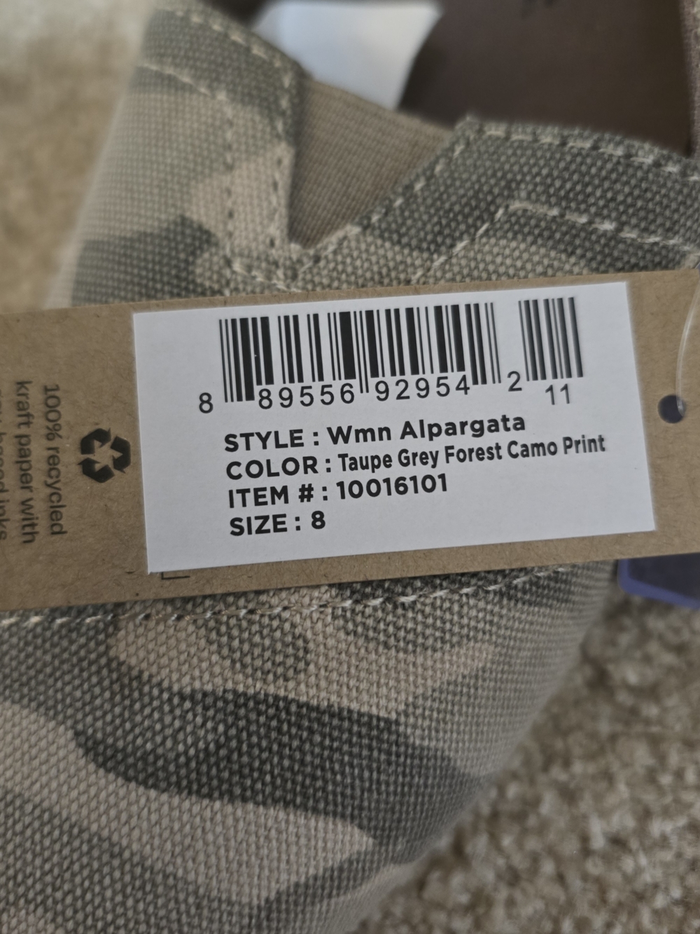 TOMS Women's Camouflage Slip-On Flats - Gray & Cream - Picture 3 of 10
